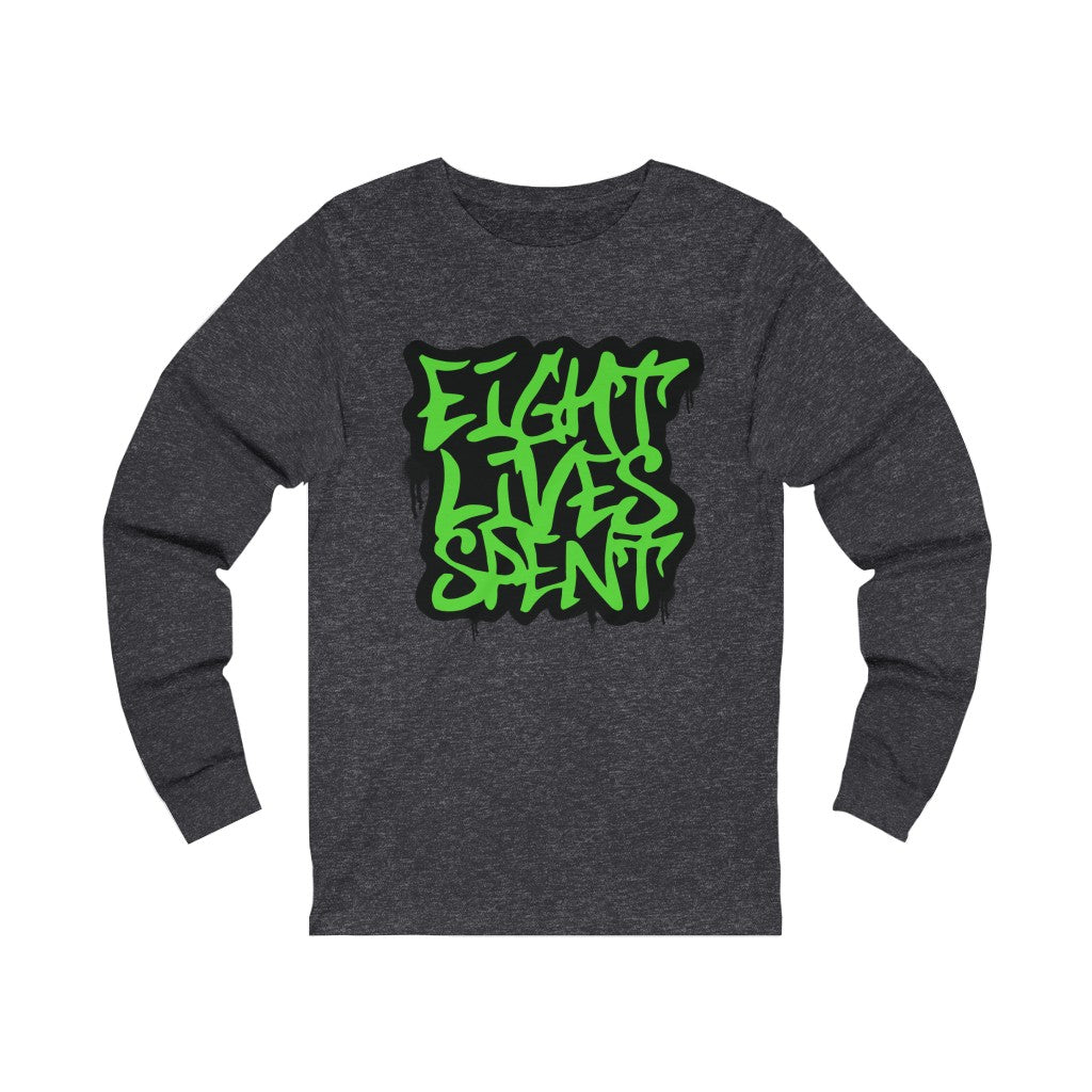 Graffiti Style/Green Bella Canvas Unisex Jersey Long Sleeve Tee