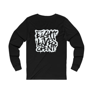 Graffiti Back Print Unisex Jersey Long Sleeve Tee