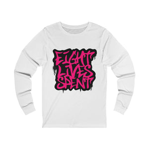 Graffiti Style/Pink Bella Canvas Unisex Jersey Long Sleeve Tee