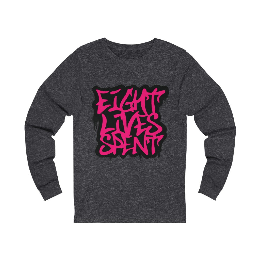 Graffiti Style/Pink Bella Canvas Unisex Jersey Long Sleeve Tee