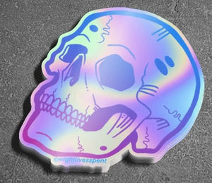 Holographic Skull "1988" Sticker