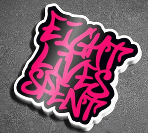 Graffiti Style Pink Sticker