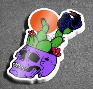 Skull Candy Cactus Sticker